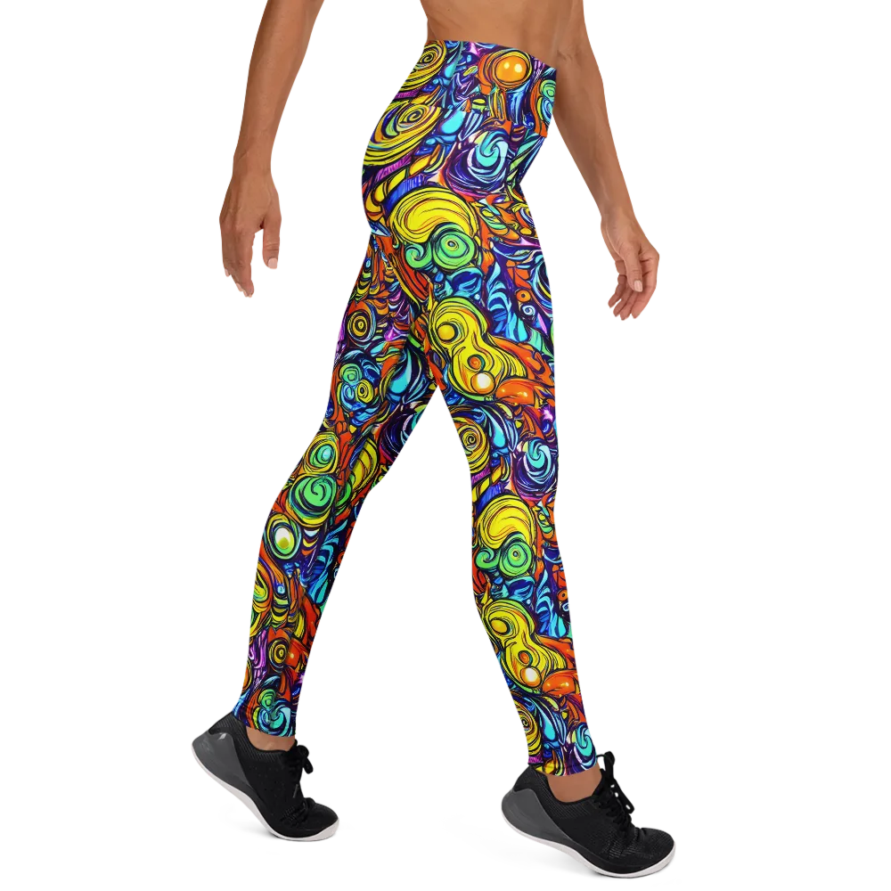 Orbiting Brilliance on Yoga Leggings — Right
