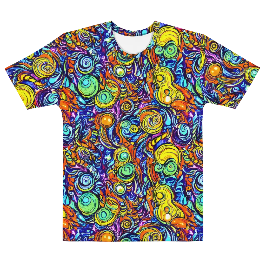 Orbiting Brilliance on Men's Cotton Crew Neck T-Shirt — Front