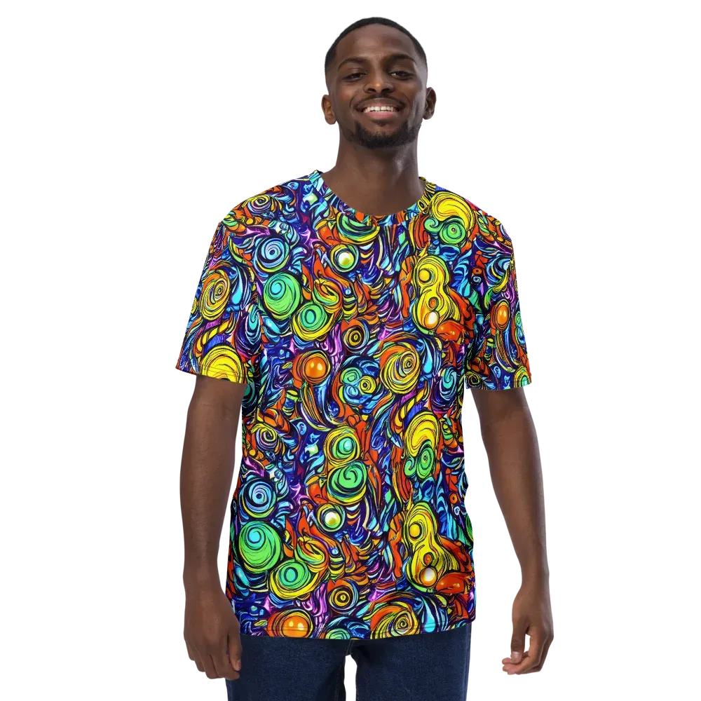Orbiting Brilliance on Men's Crew Neck T-Shirt — Front