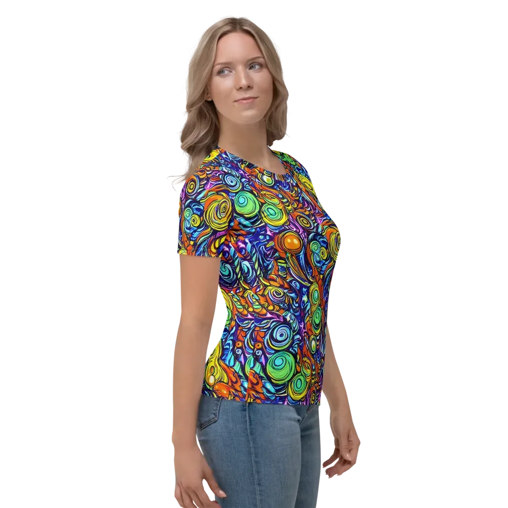 Orbiting Brilliance on Women's Crew Neck T-Shirt — Right