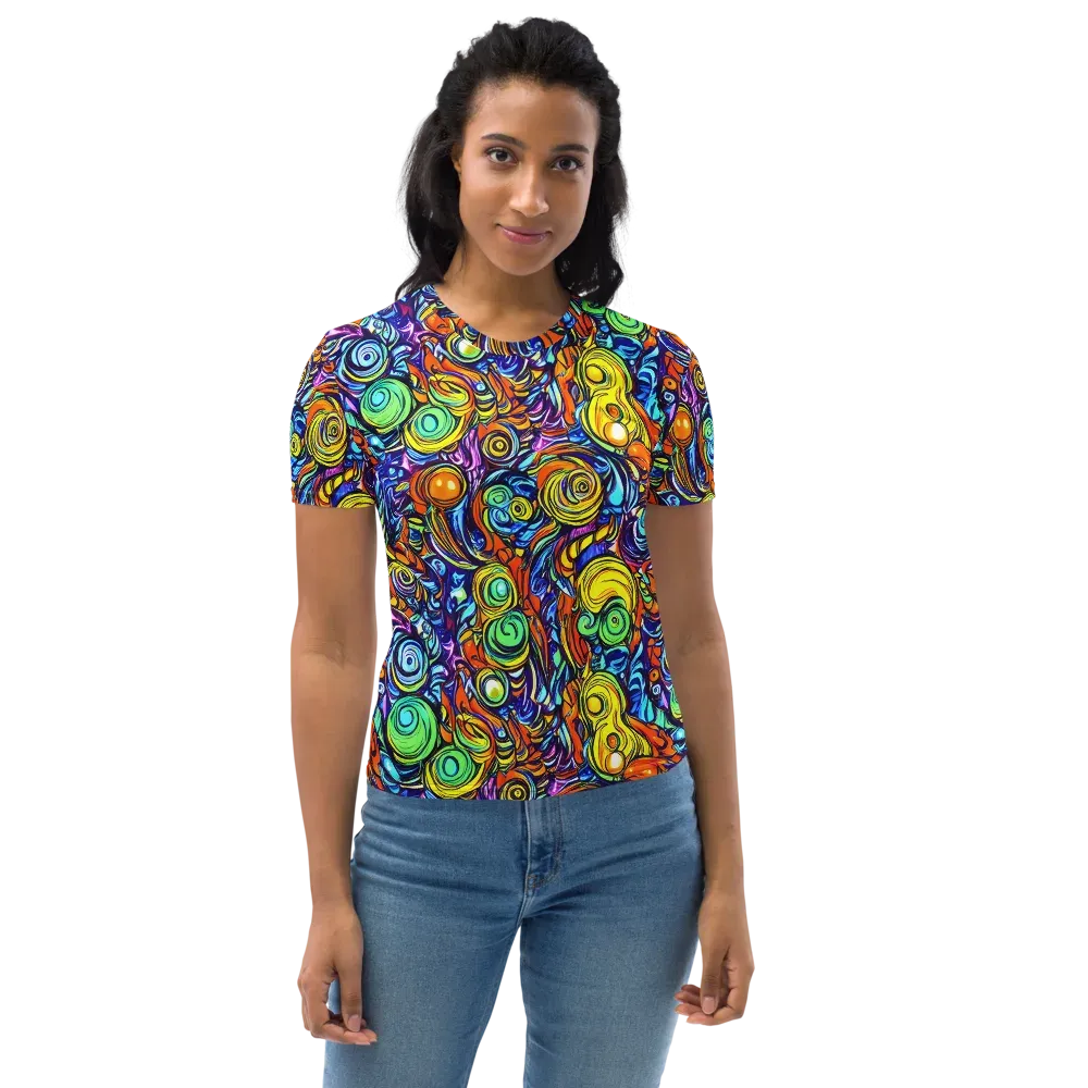 Orbiting Brilliance on Women's Crew Neck T-Shirt — Front