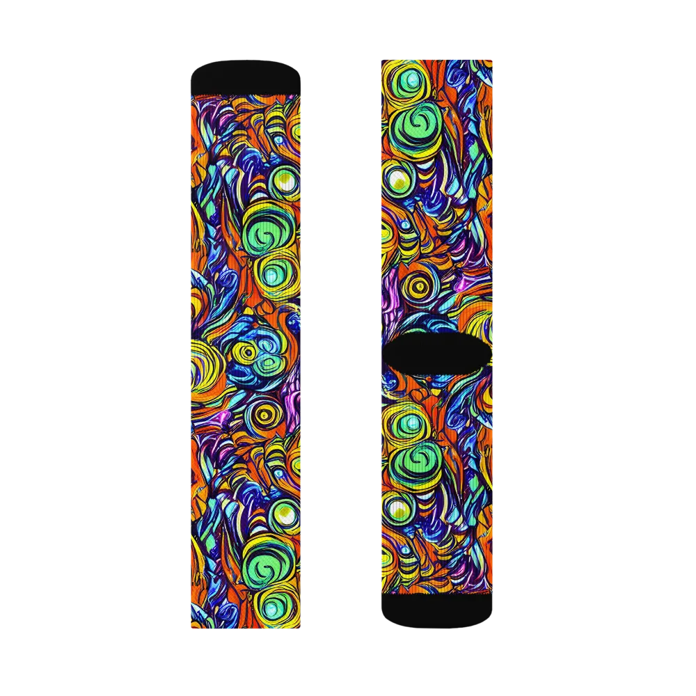 Orbiting Brilliance on Socks — Left Sock