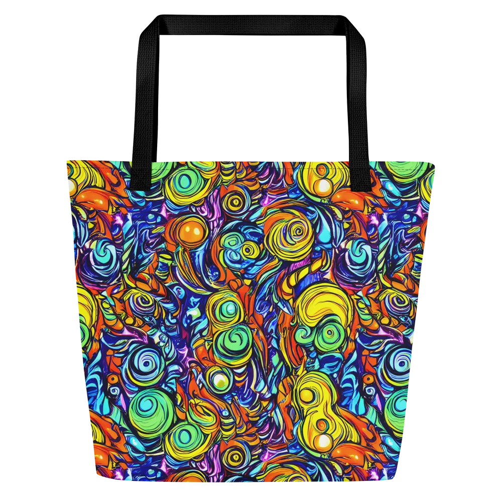Orbiting Brilliance on Large Tote Bag W/ Pocket — Front