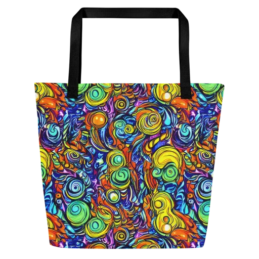 Orbiting Brilliance on a Large Tote Bag W/ Pocket