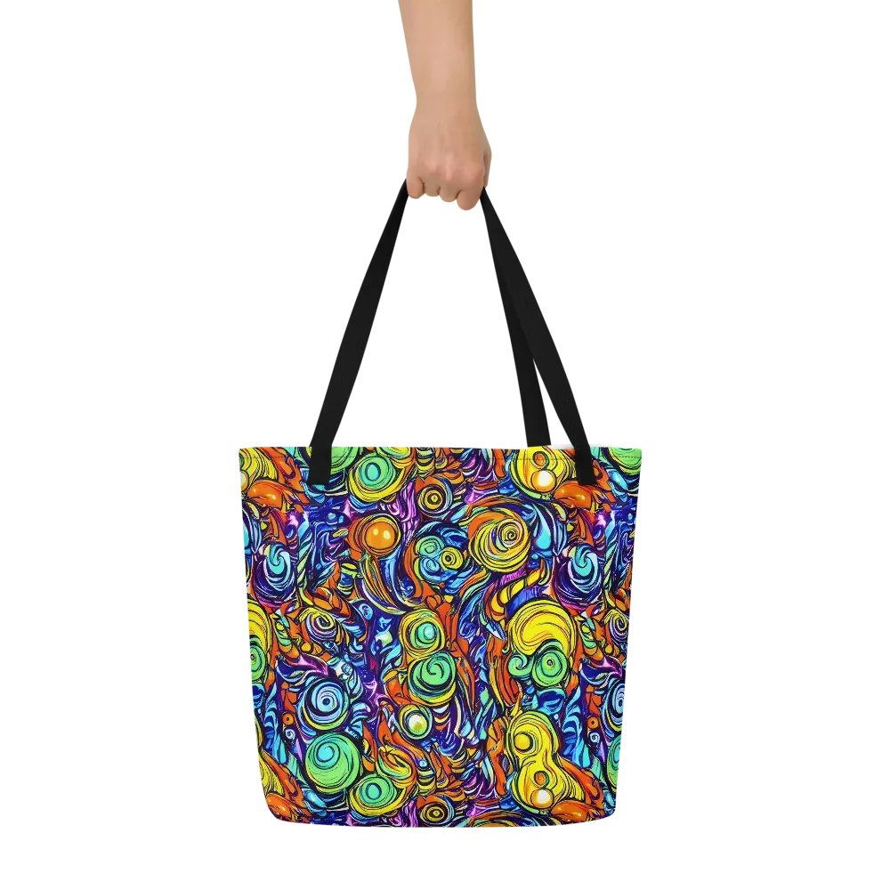 Orbiting Brilliance on Large Tote Bag W/ Pocket — Front