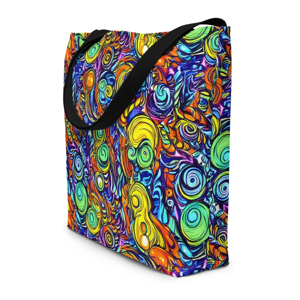 Orbiting Brilliance on Large Tote Bag W/ Pocket — Front