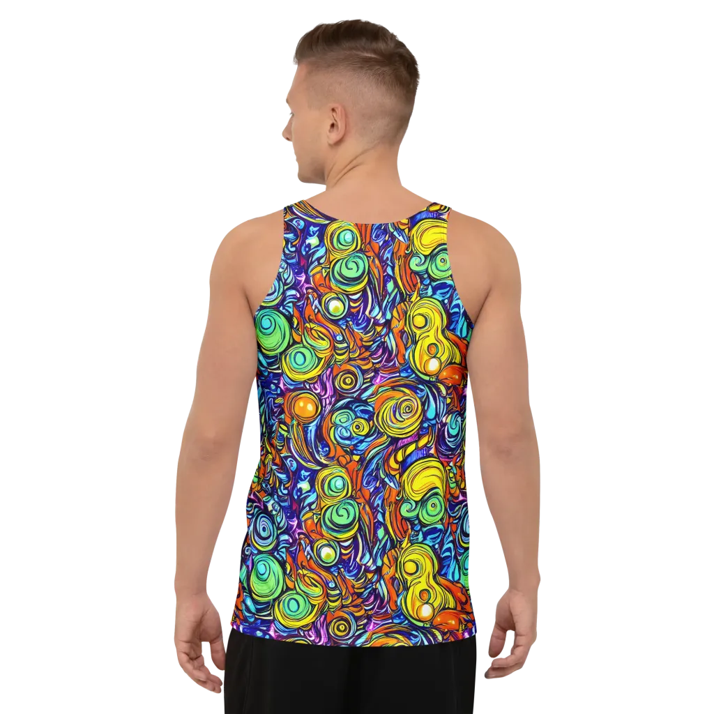 Orbiting Brilliance on Men's Tank Top — Back