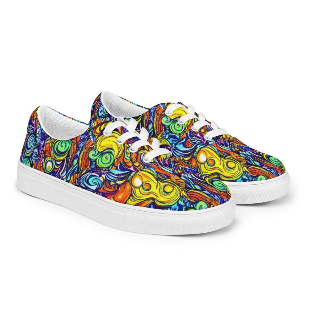 Orbiting Brilliance on Men's Lace-Up Canvas Shoes — Right Front