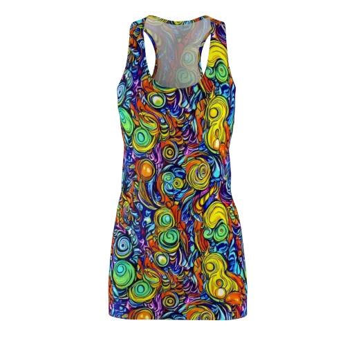 Orbiting Brilliance on a Racerback Dress