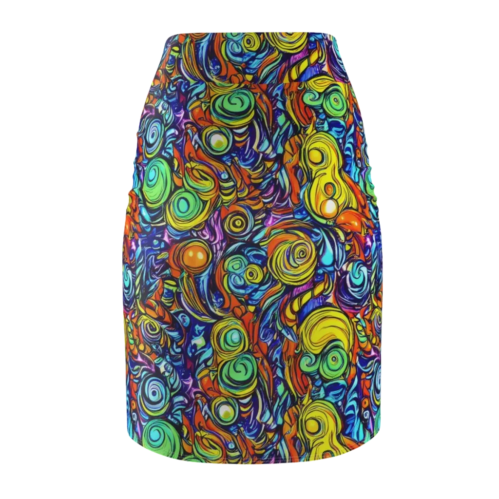 Orbiting Brilliance on Pencil Skirt — Back
