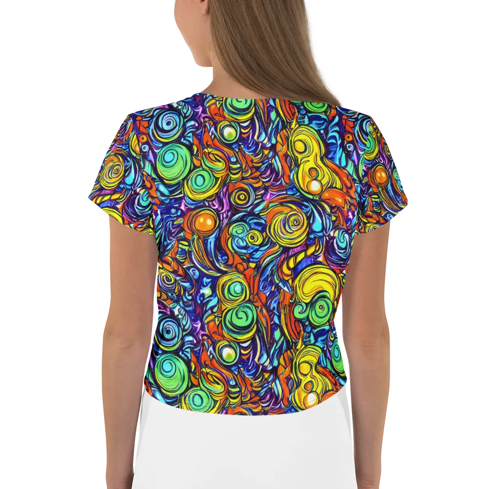 Orbiting Brilliance on Crop Tee — Back