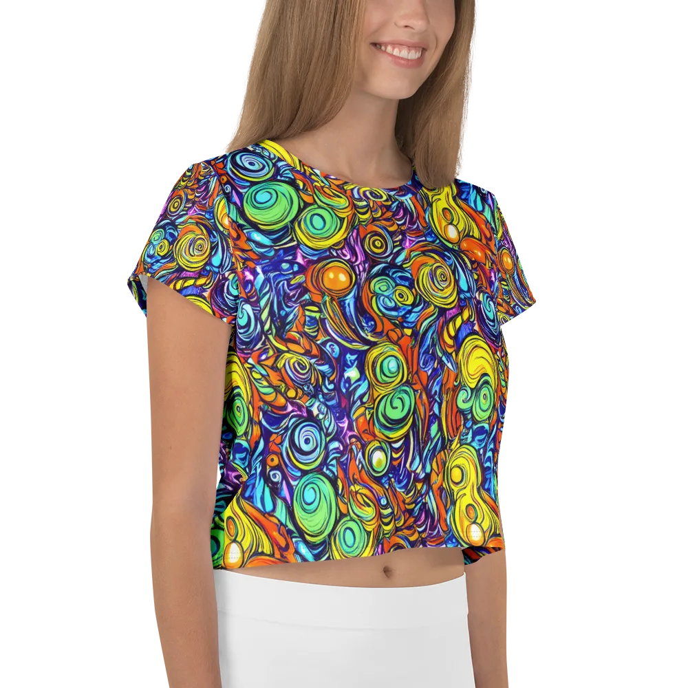 Orbiting Brilliance on Crop Tee — Right