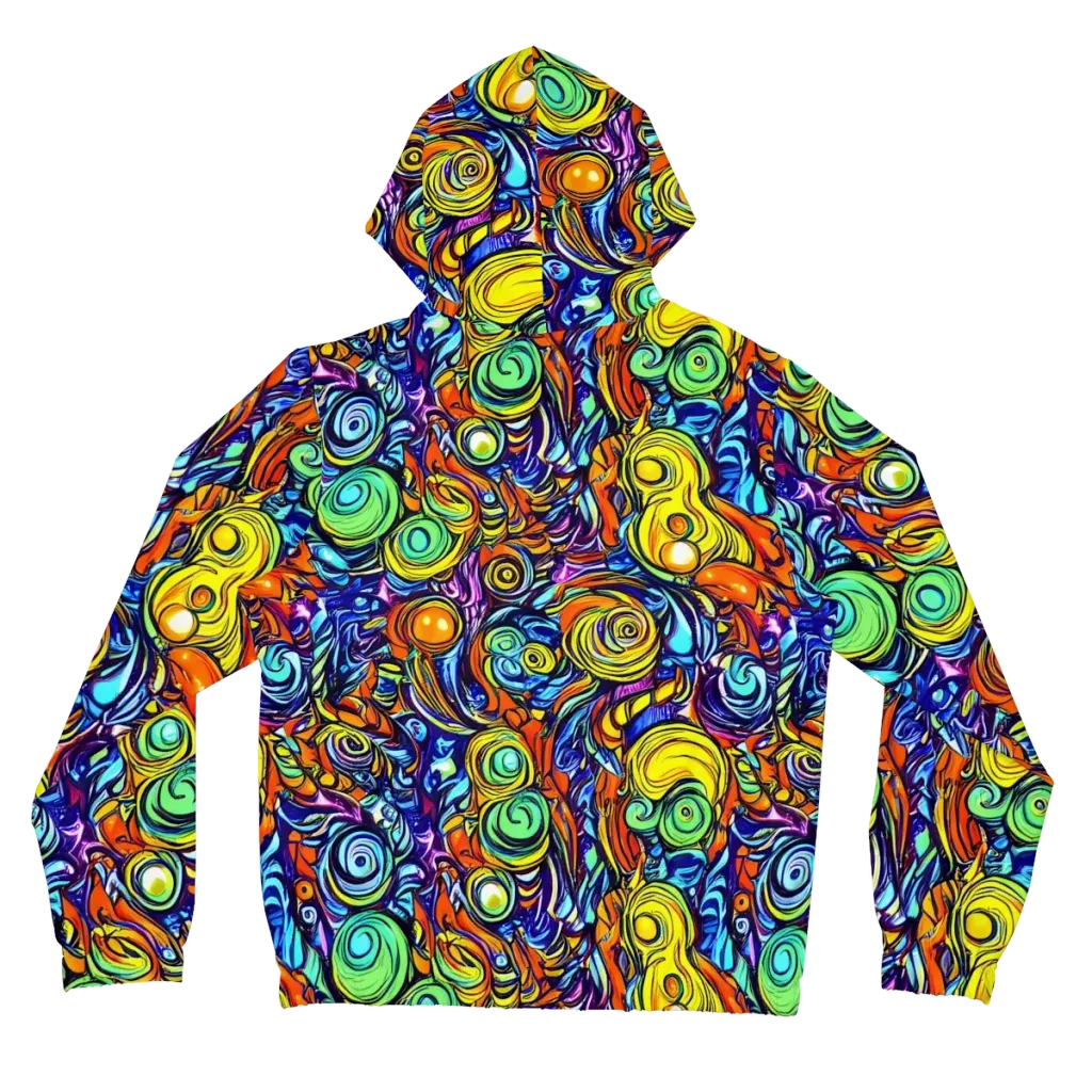 Orbiting Brilliance on Women's Full-Zip Hoodie — Back