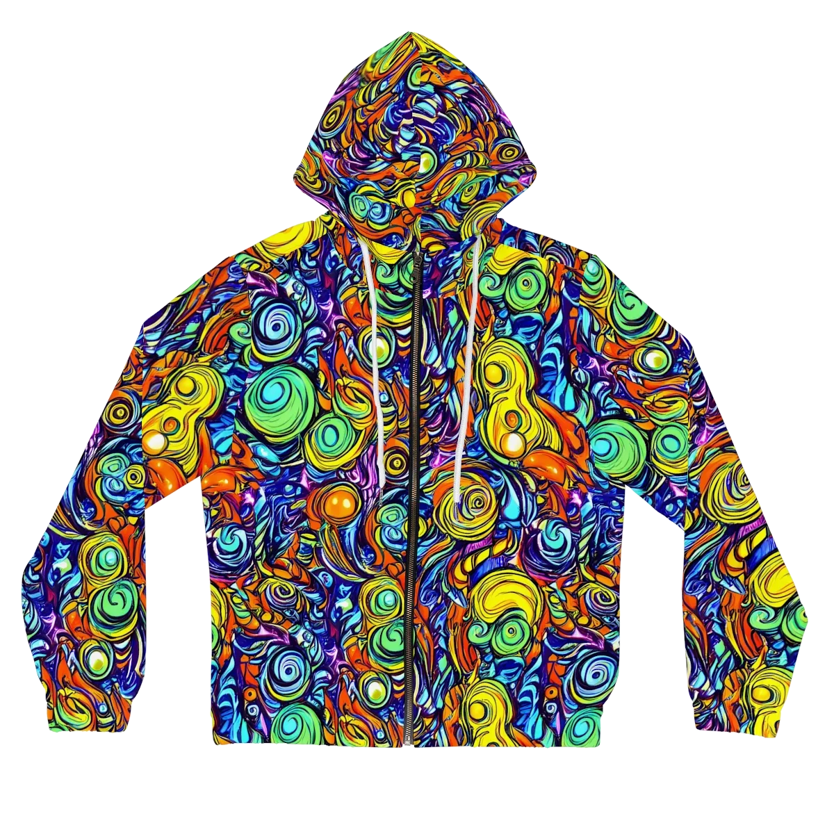 Orbiting Brilliance on Women's Full-Zip Hoodie — Front