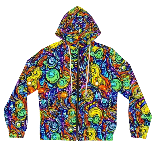 Orbiting Brilliance on a Women's Full-Zip Hoodie