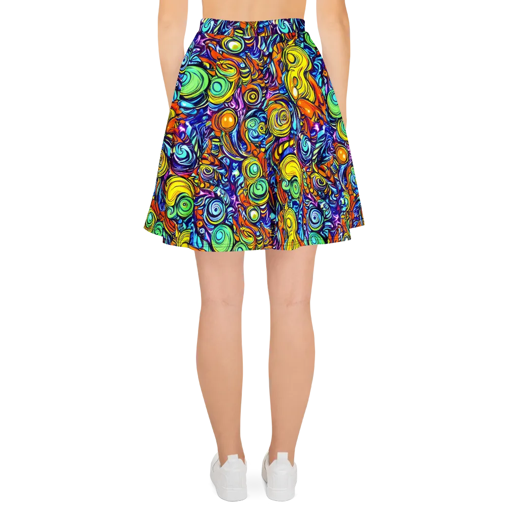 Orbiting Brilliance on Skater Skirt — Back