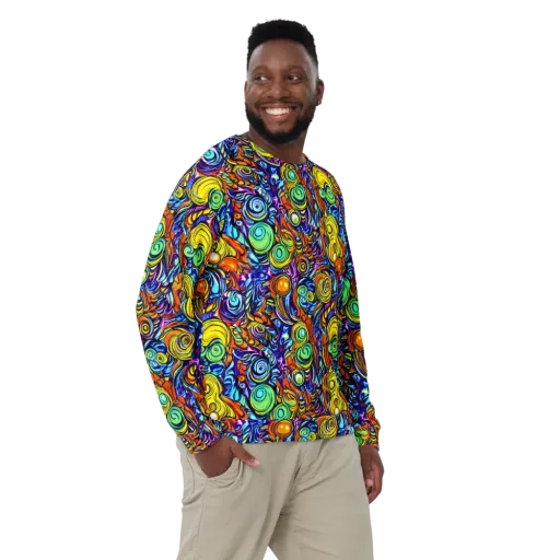 Orbiting Brilliance on a Sweatshirt