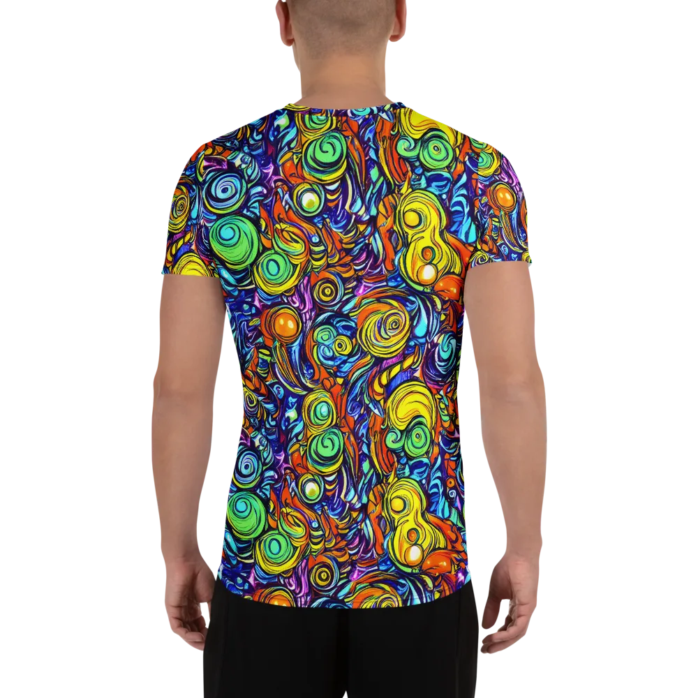 Orbiting Brilliance on Men's Athletic T-Shirt — Back