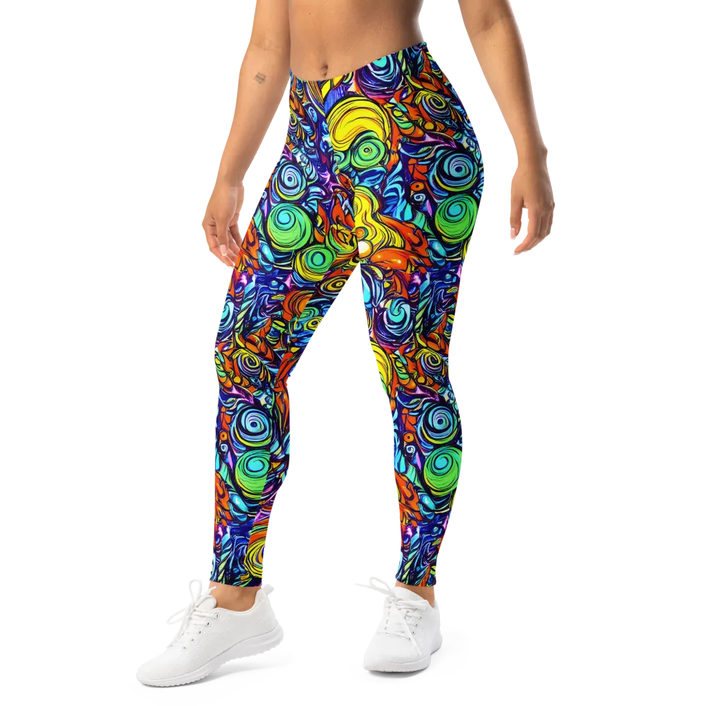 Orbiting Brilliance on Leggings — Left Front