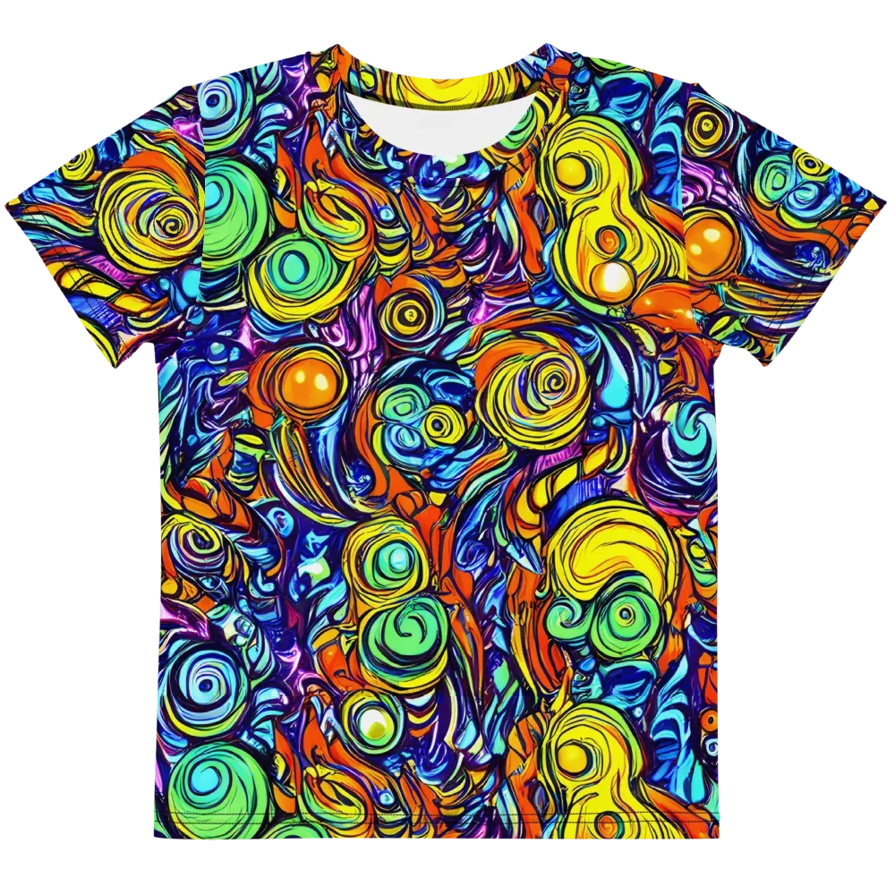 Orbiting Brilliance on Kids Crew Neck T-Shirt — Front
