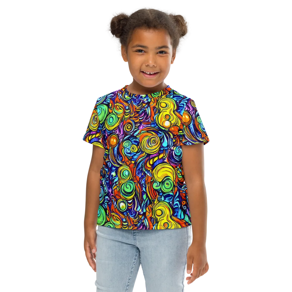 Orbiting Brilliance on Kids Crew Neck T-Shirt — Front