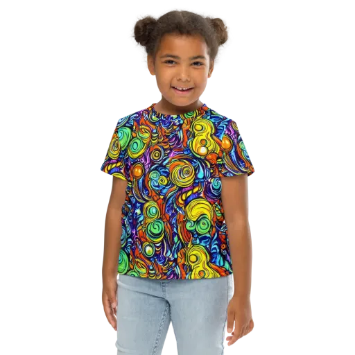 Orbiting Brilliance on a Kids Crew Neck T-Shirt