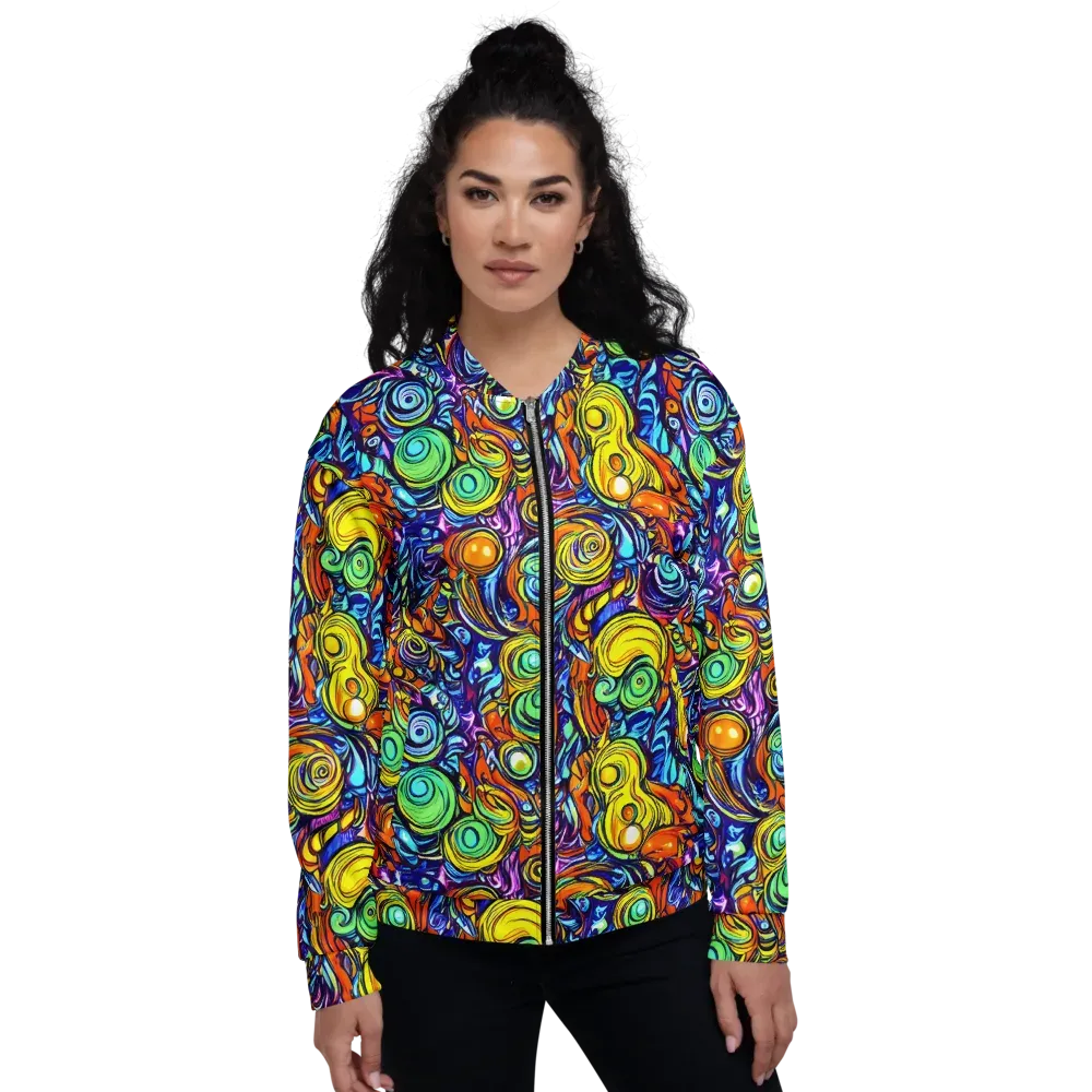 Orbiting Brilliance on Bomber Jacket — Front