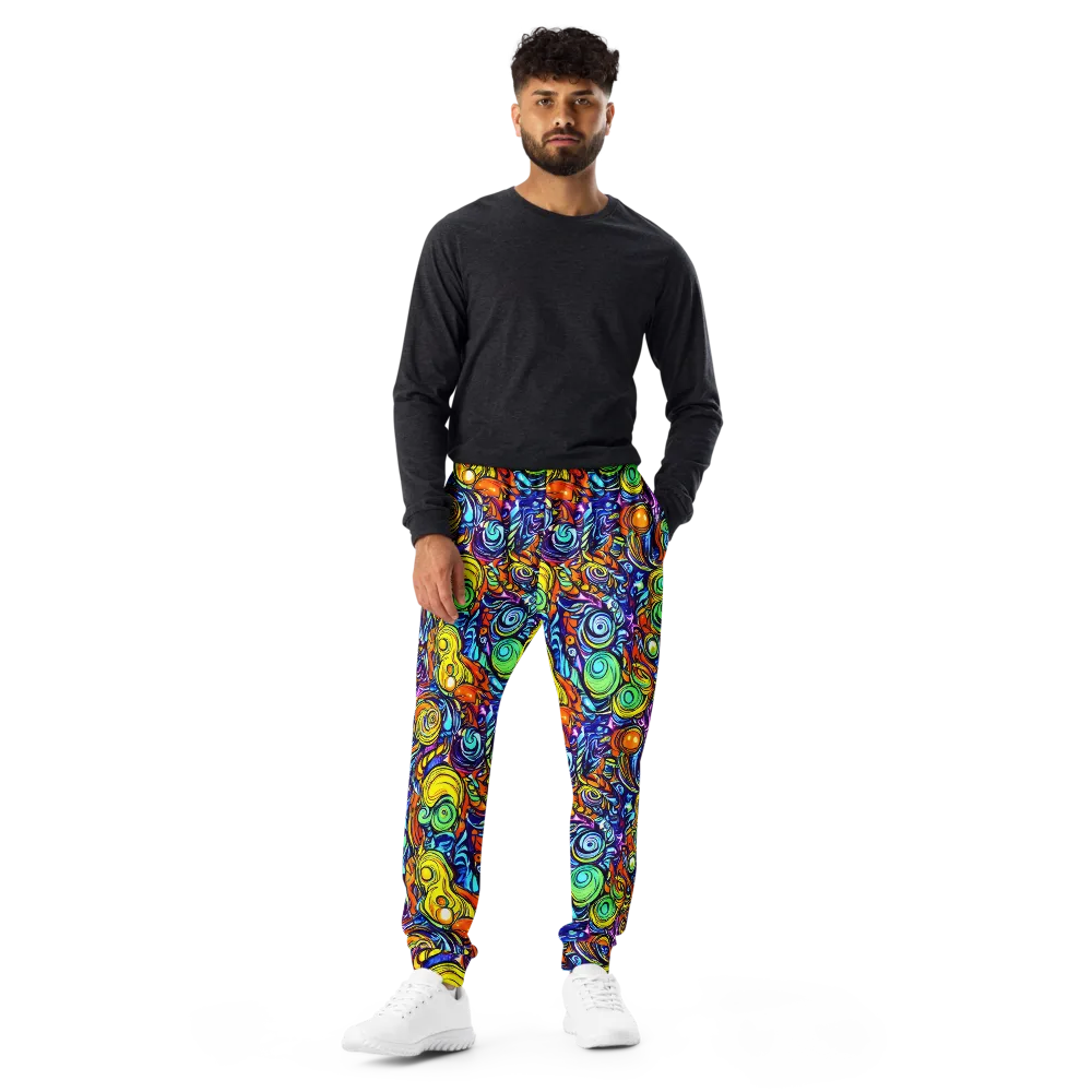 Orbiting Brilliance on Men's Joggers — Front