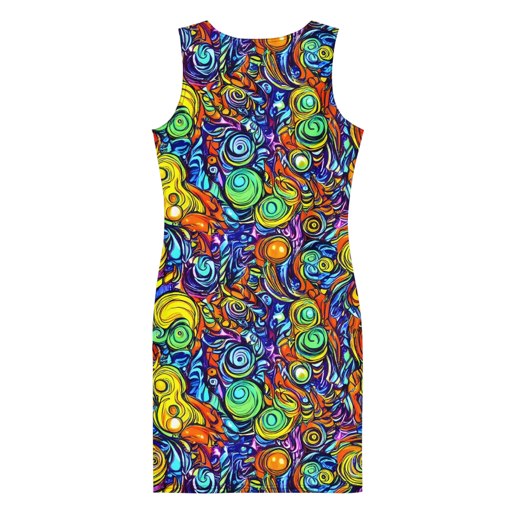 Orbiting Brilliance on Bodycon Dress — Back