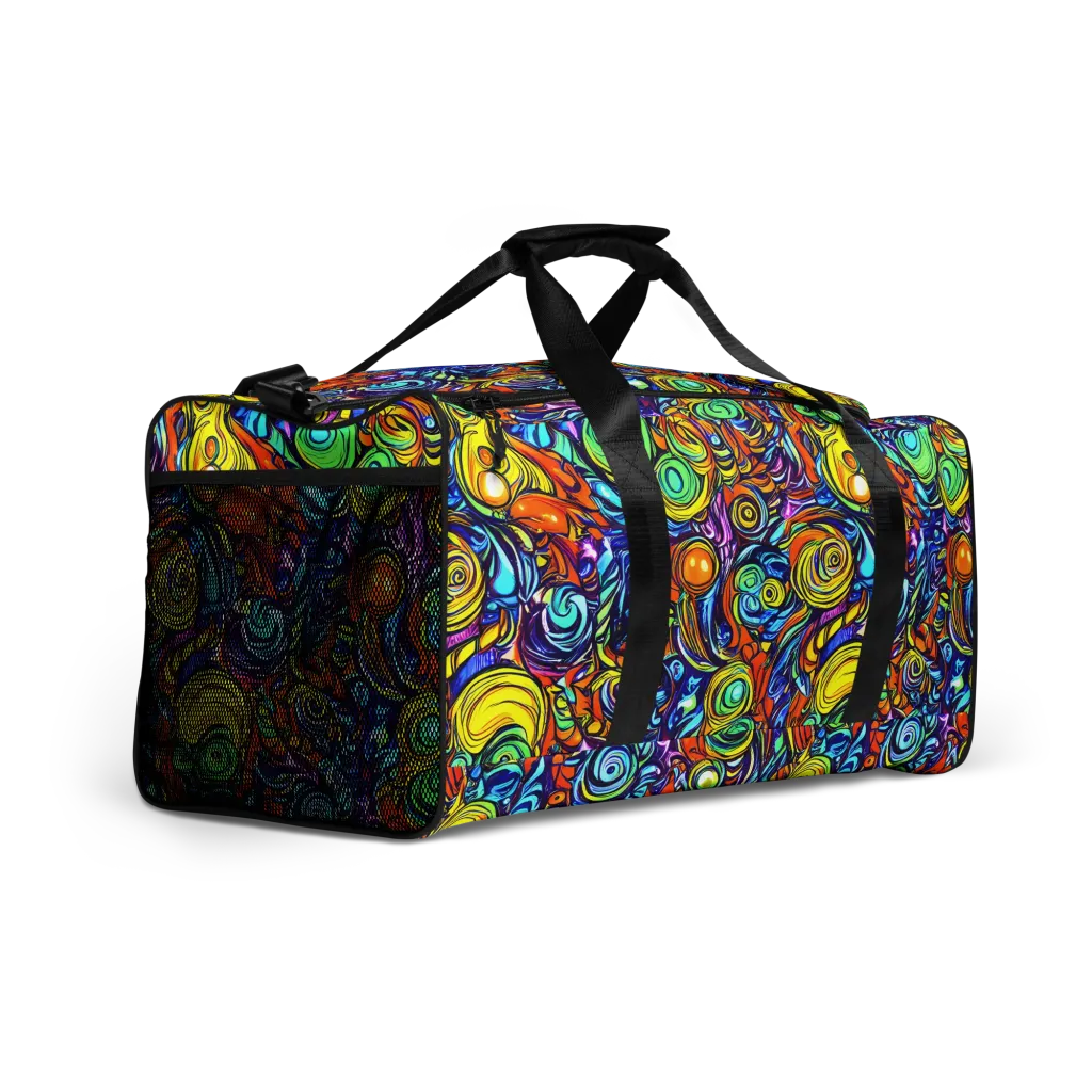 Orbiting Brilliance on Duffle Bag — Right Front
