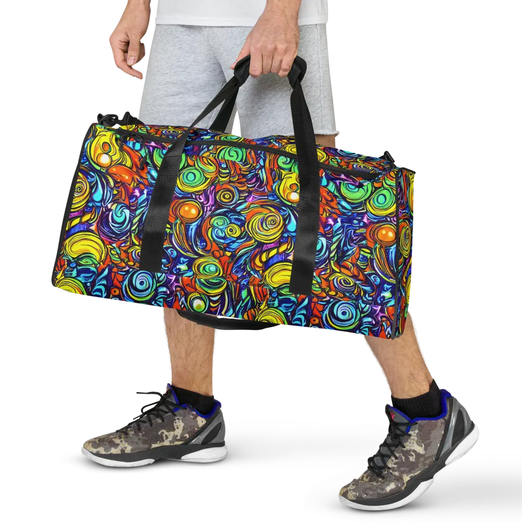 Orbiting Brilliance on Duffle Bag — Front