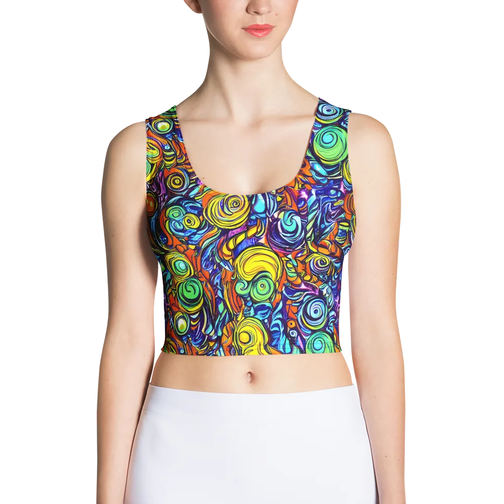 Orbiting Brilliance on Crop Top — Front