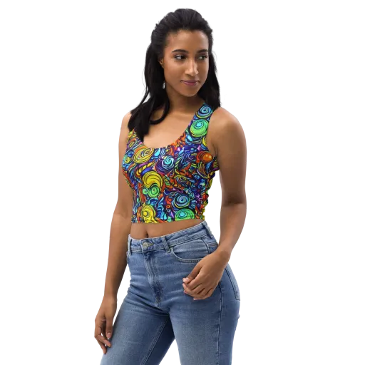 Orbiting Brilliance on a Crop Top