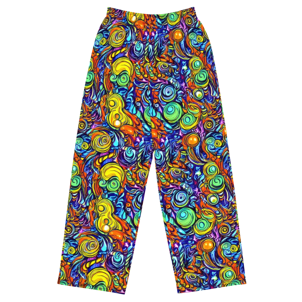 Orbiting Brilliance on Wide-Leg Pants — Front