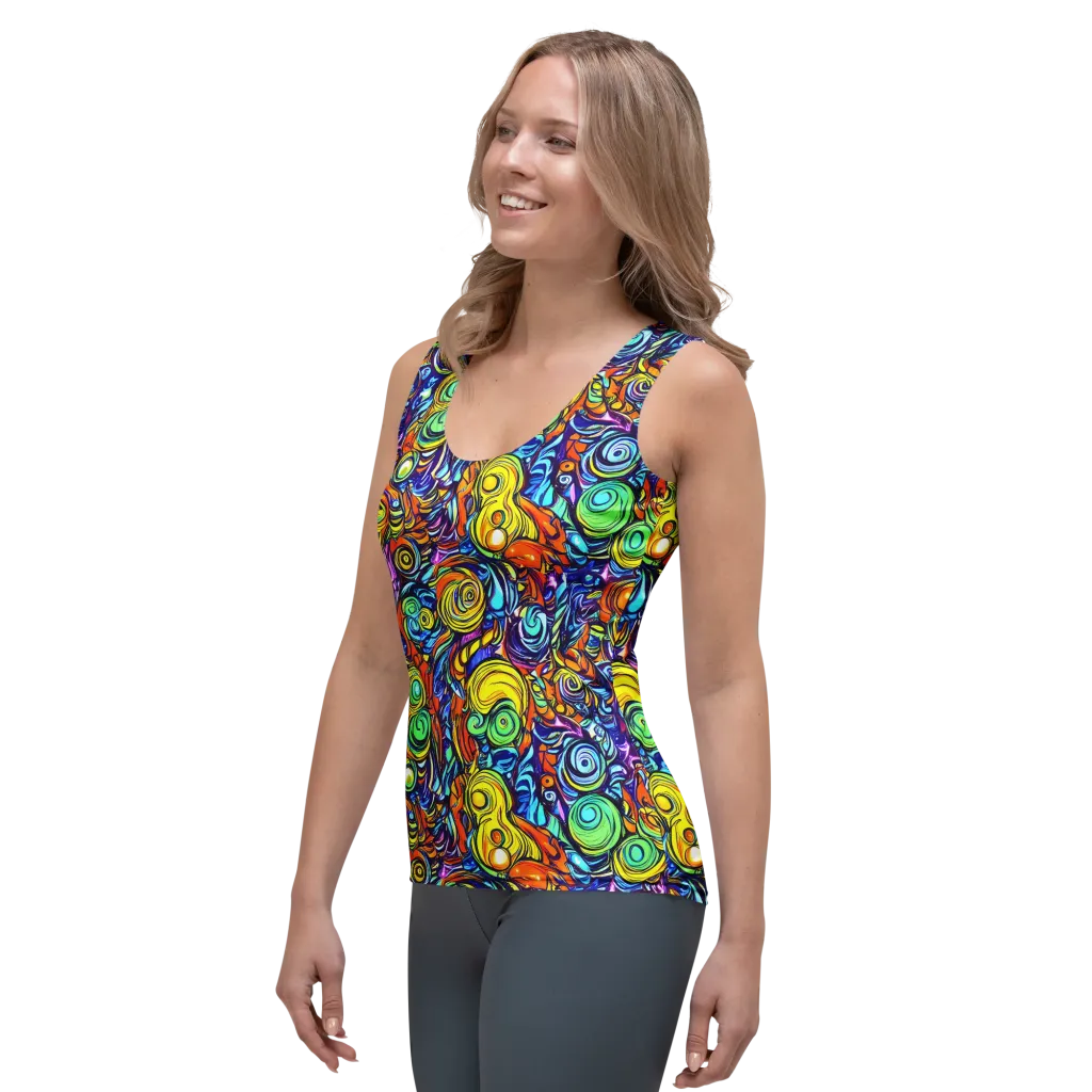 Orbiting Brilliance on Women's Tank Top — Left Front