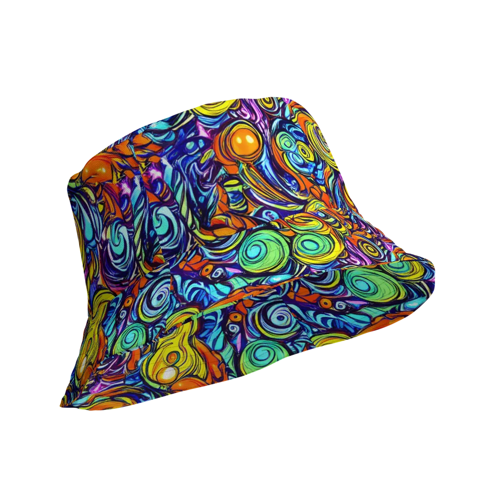 Orbiting Brilliance on Reversible Bucket Hat — Product details Outside
