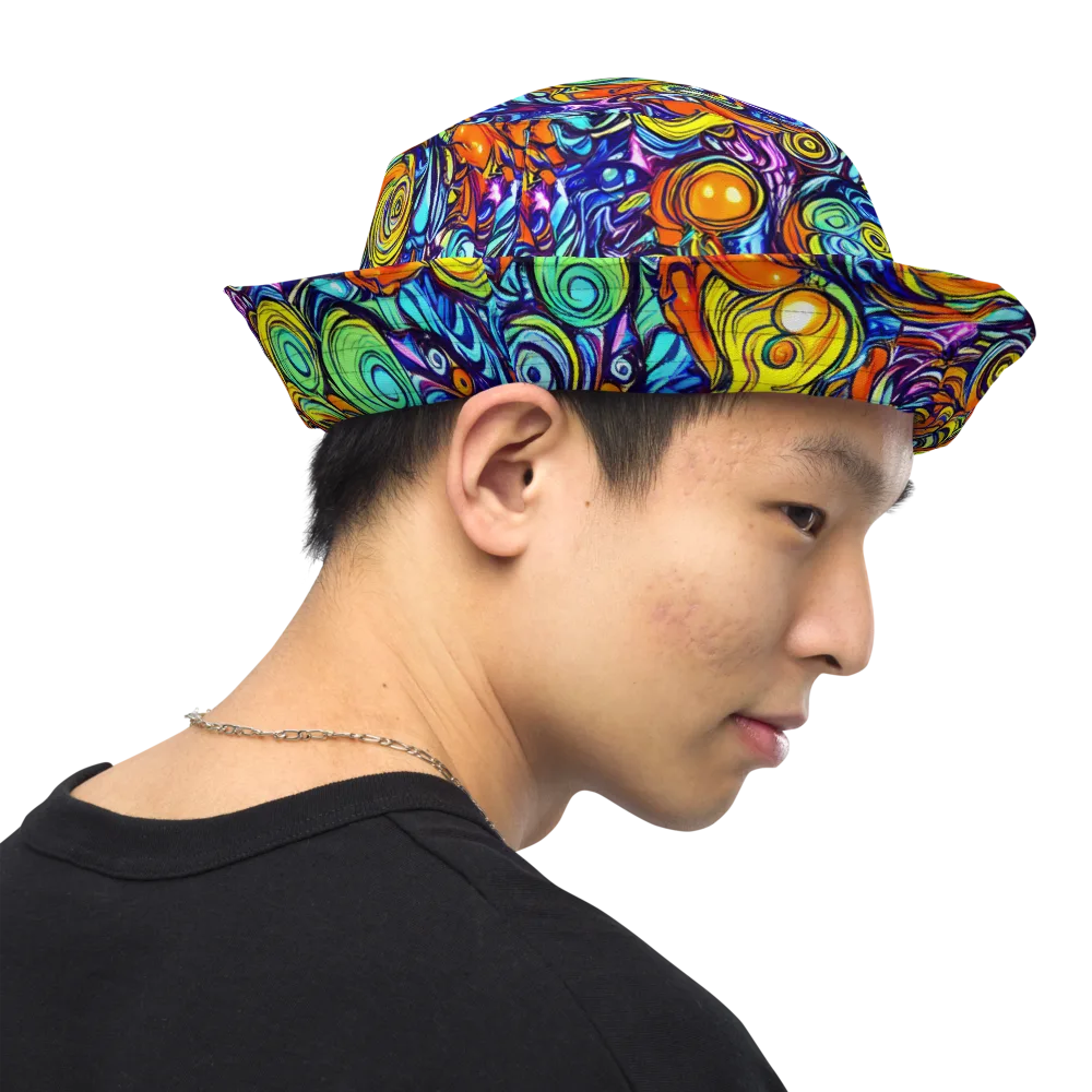 Orbiting Brilliance on Reversible Bucket Hat — Right Outside