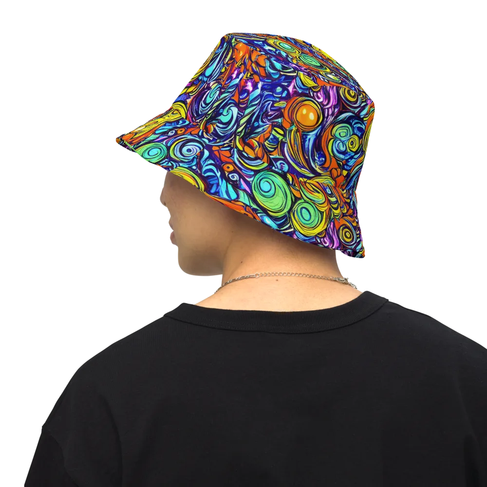 Orbiting Brilliance on Reversible Bucket Hat — Back Inside