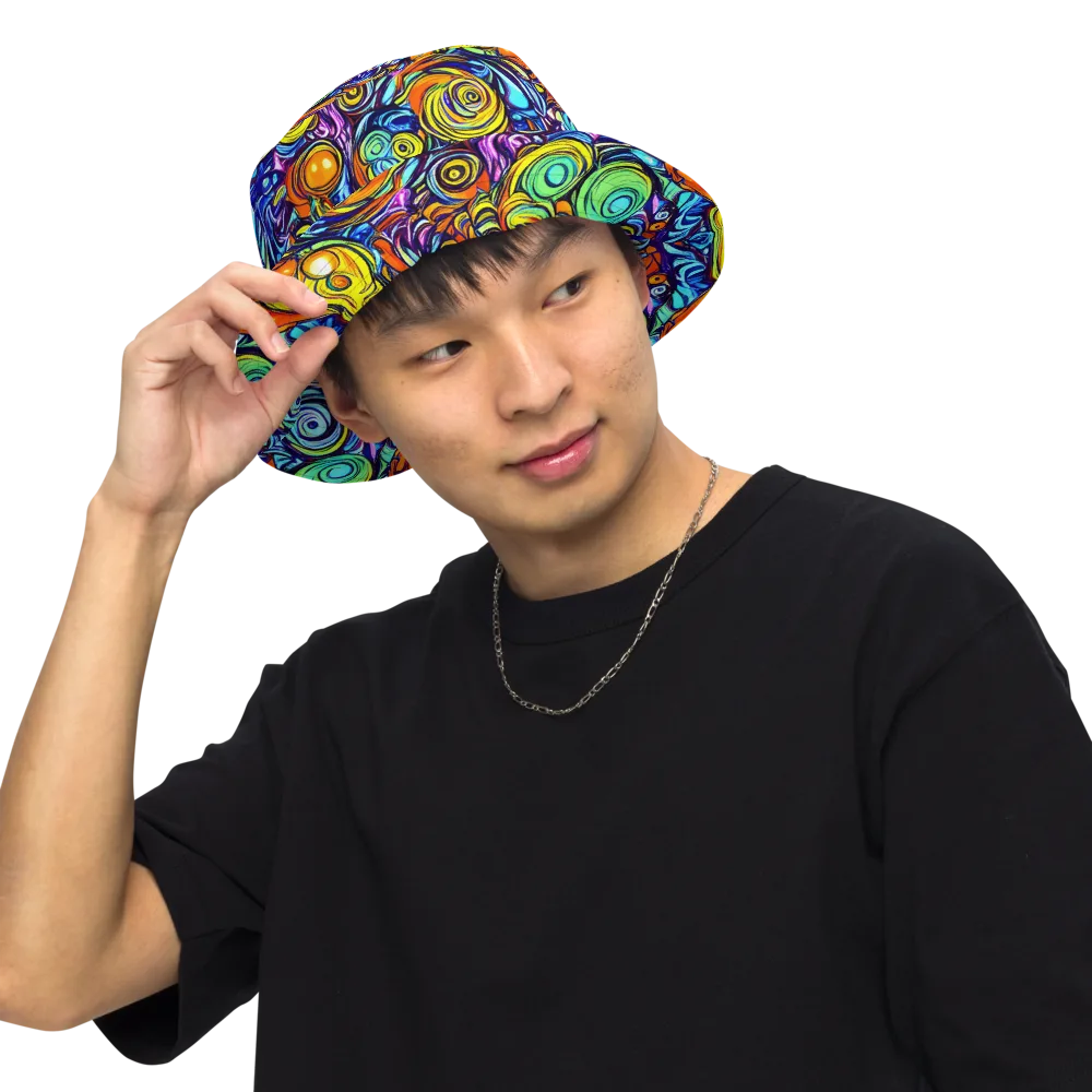 Orbiting Brilliance on Reversible Bucket Hat — Front Inside