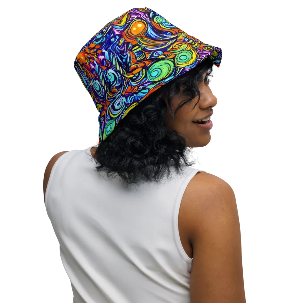 Orbiting Brilliance on Reversible Bucket Hat — Right Outside
