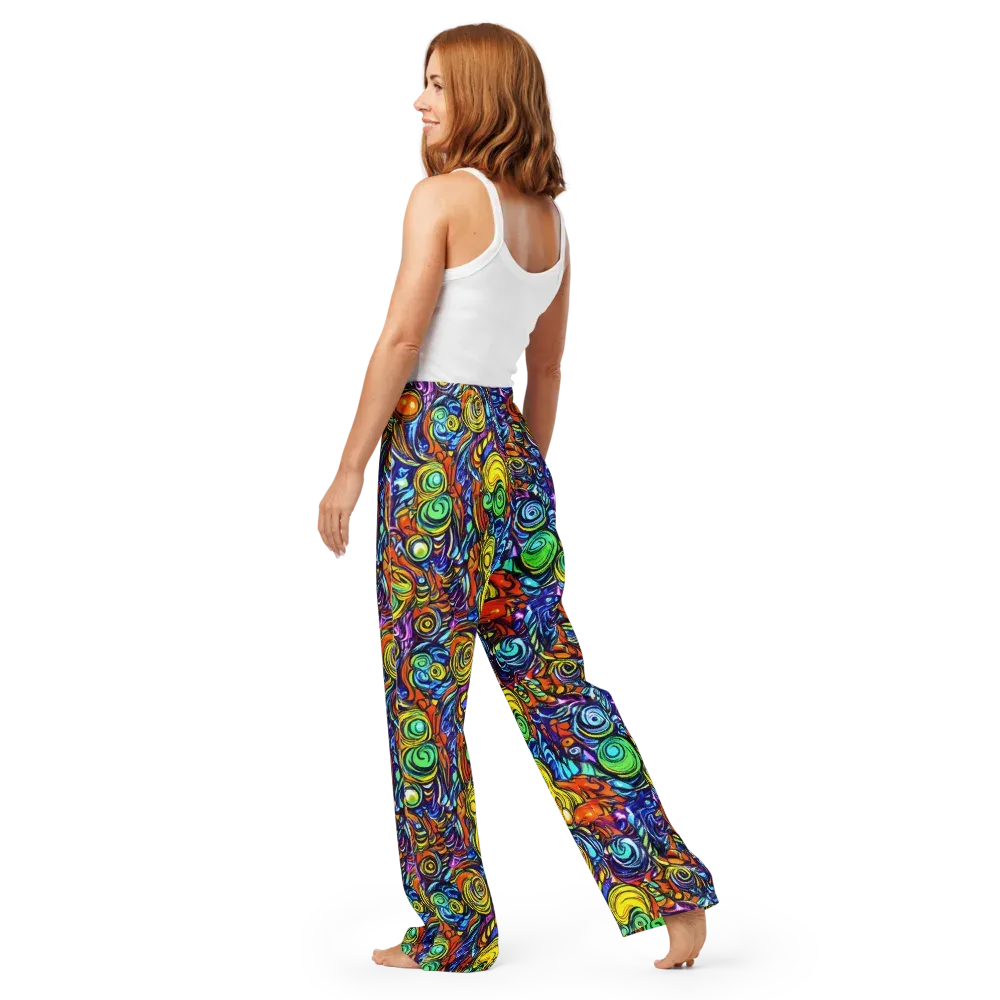 Orbiting Brilliance on Women's Pajama Pants — Back