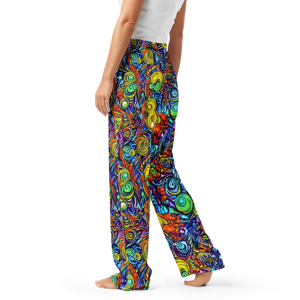 Orbiting Brilliance on Women's Pajama Pants — Left