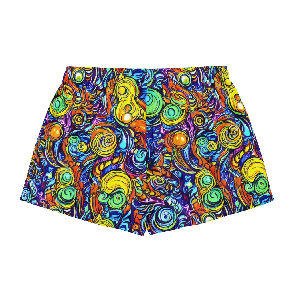 Orbiting Brilliance on Women's Pajama Shorts — Back