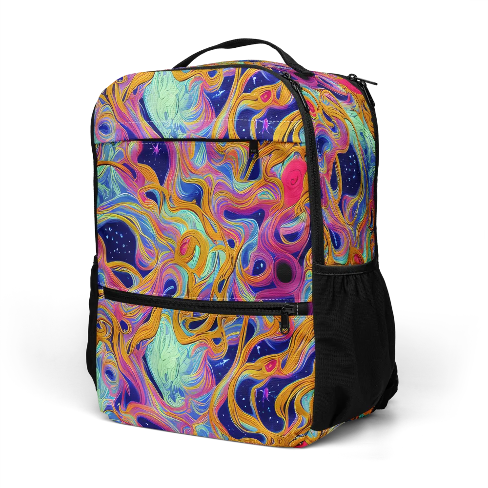 Starlit Marbling on Utility Backpack — Left Front