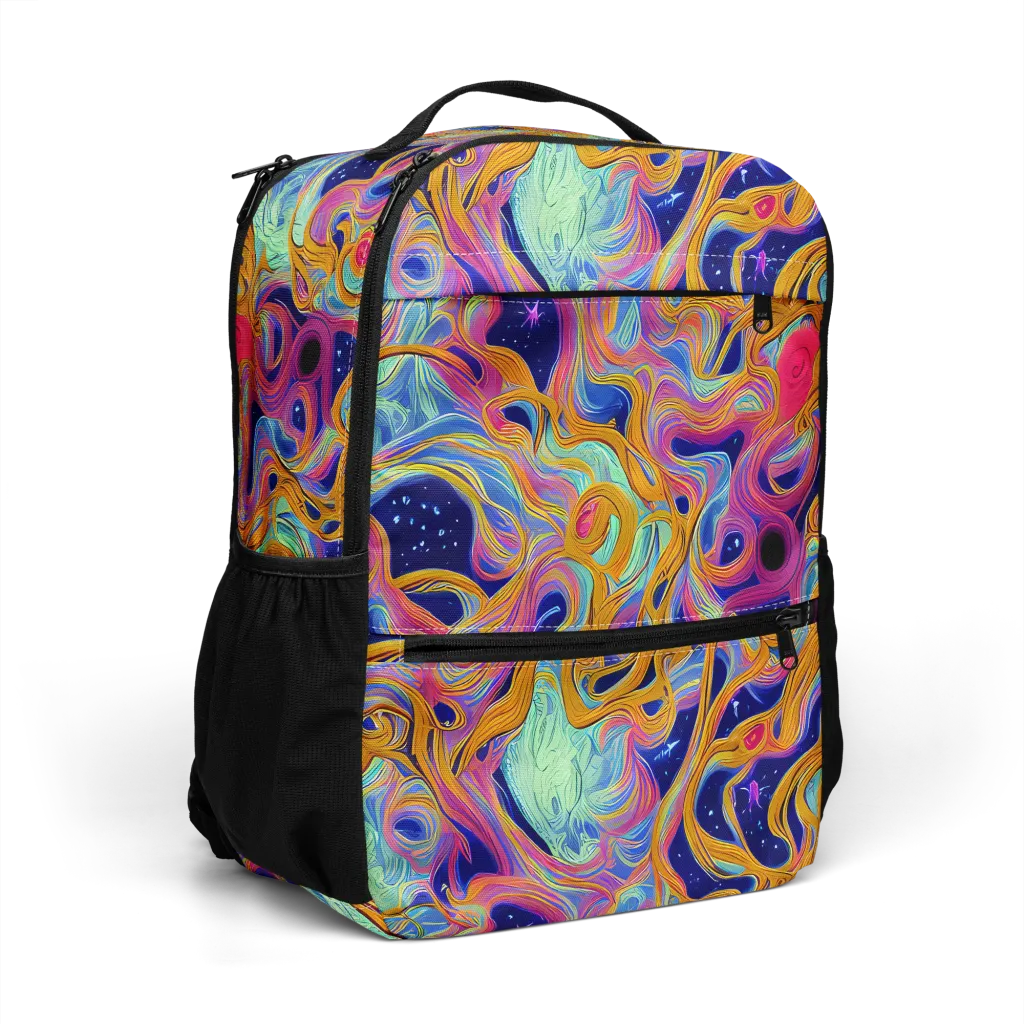 Starlit Marbling on Utility Backpack — Right Front