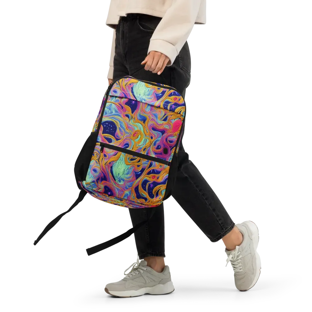Starlit Marbling on Utility Backpack — Front