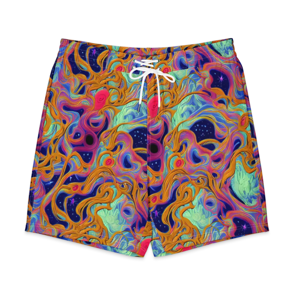 Starlit Marbling on Men's Board Shorts — Front