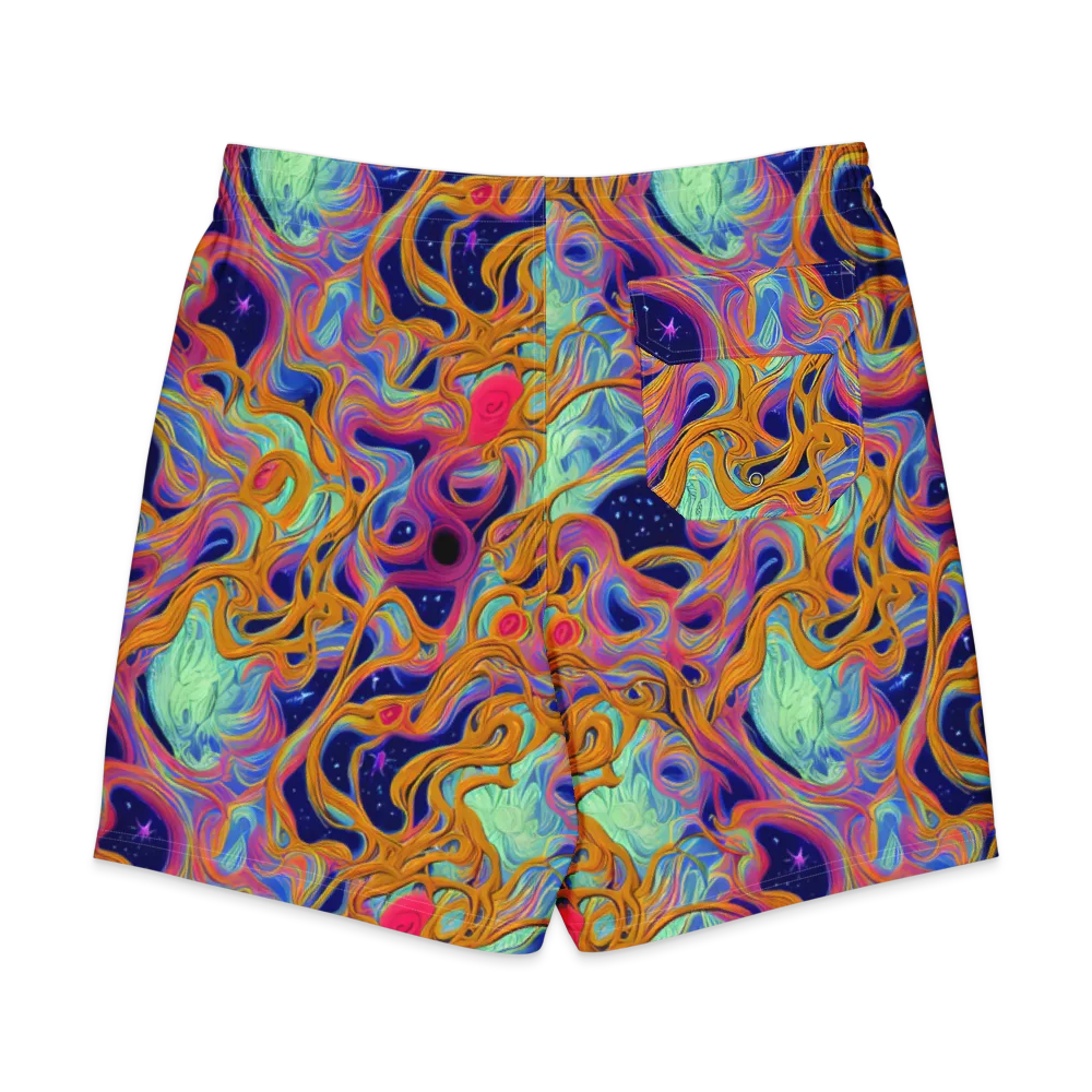 Starlit Marbling on Men's Board Shorts — Back