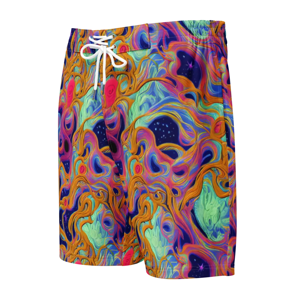 Starlit Marbling on Men's Board Shorts — Front