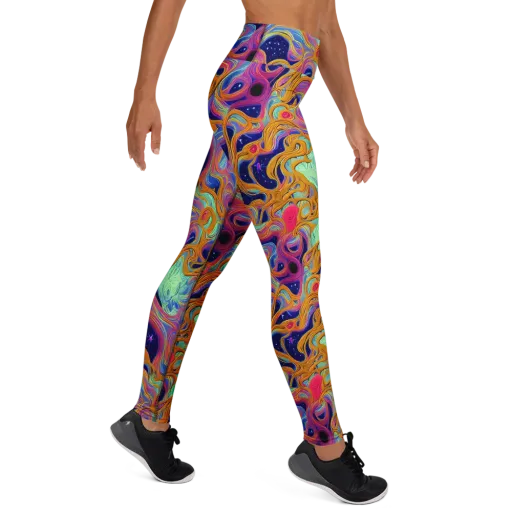 Starlit Marbling on a Yoga Leggings